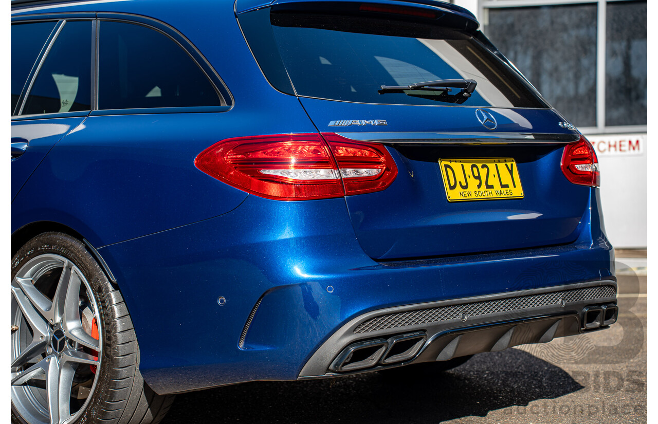 7/2015 Mercedes-Benz C63 AMG S 205 4d Wagon Brilliant Blue Metallic Twin Turbo V8 4.0L