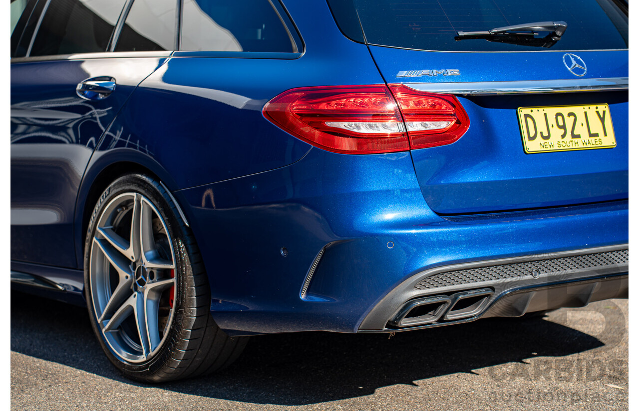 7/2015 Mercedes-Benz C63 AMG S 205 4d Wagon Brilliant Blue Metallic Twin Turbo V8 4.0L