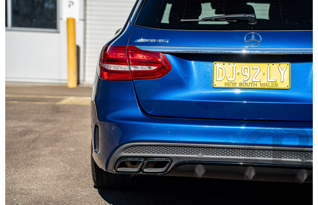 7/2015 Mercedes-Benz C63 AMG S 205 4d Wagon Brilliant Blue Metallic Twin Turbo V8 4.0L