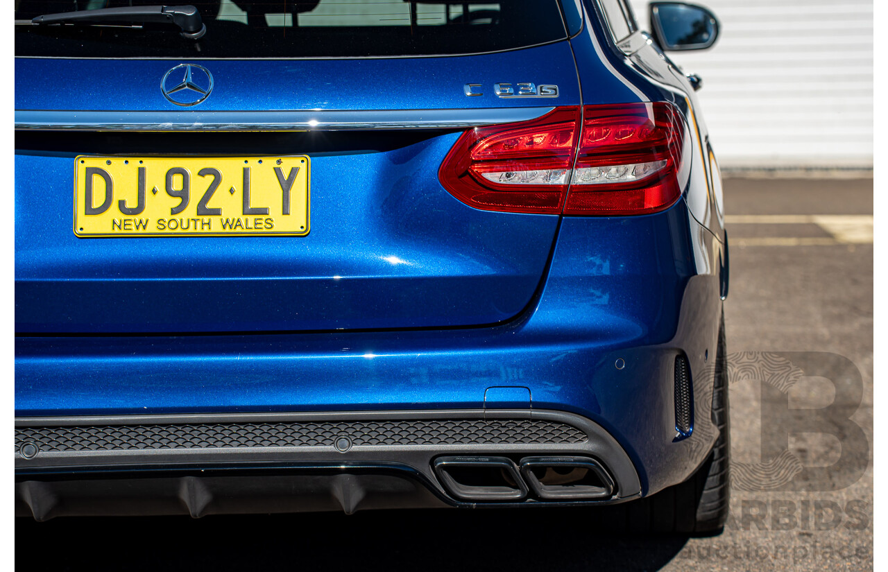 7/2015 Mercedes-Benz C63 AMG S 205 4d Wagon Brilliant Blue Metallic Twin Turbo V8 4.0L