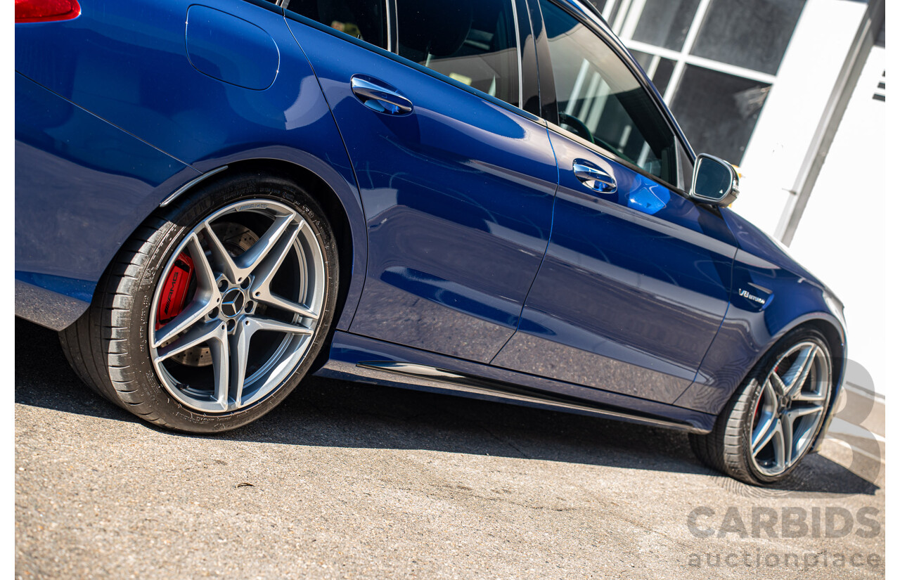 7/2015 Mercedes-Benz C63 AMG S 205 4d Wagon Brilliant Blue Metallic Twin Turbo V8 4.0L
