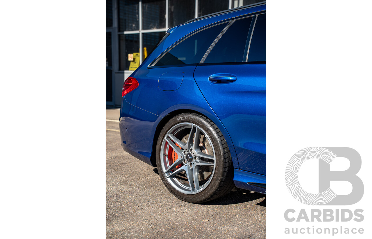 7/2015 Mercedes-Benz C63 AMG S 205 4d Wagon Brilliant Blue Metallic Twin Turbo V8 4.0L