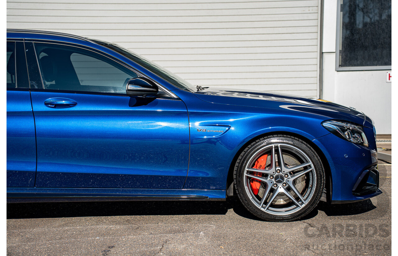 7/2015 Mercedes-Benz C63 AMG S 205 4d Wagon Brilliant Blue Metallic Twin Turbo V8 4.0L