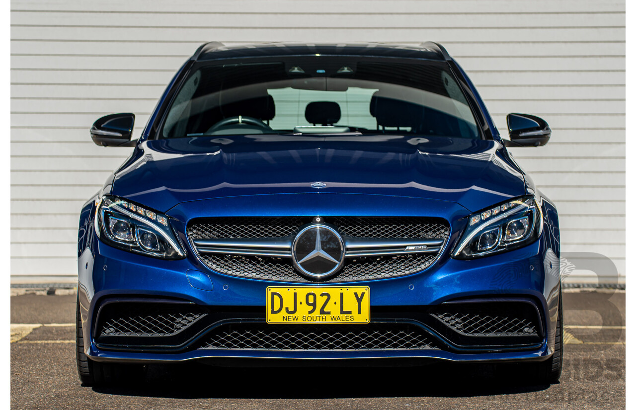7/2015 Mercedes-Benz C63 AMG S 205 4d Wagon Brilliant Blue Metallic Twin Turbo V8 4.0L