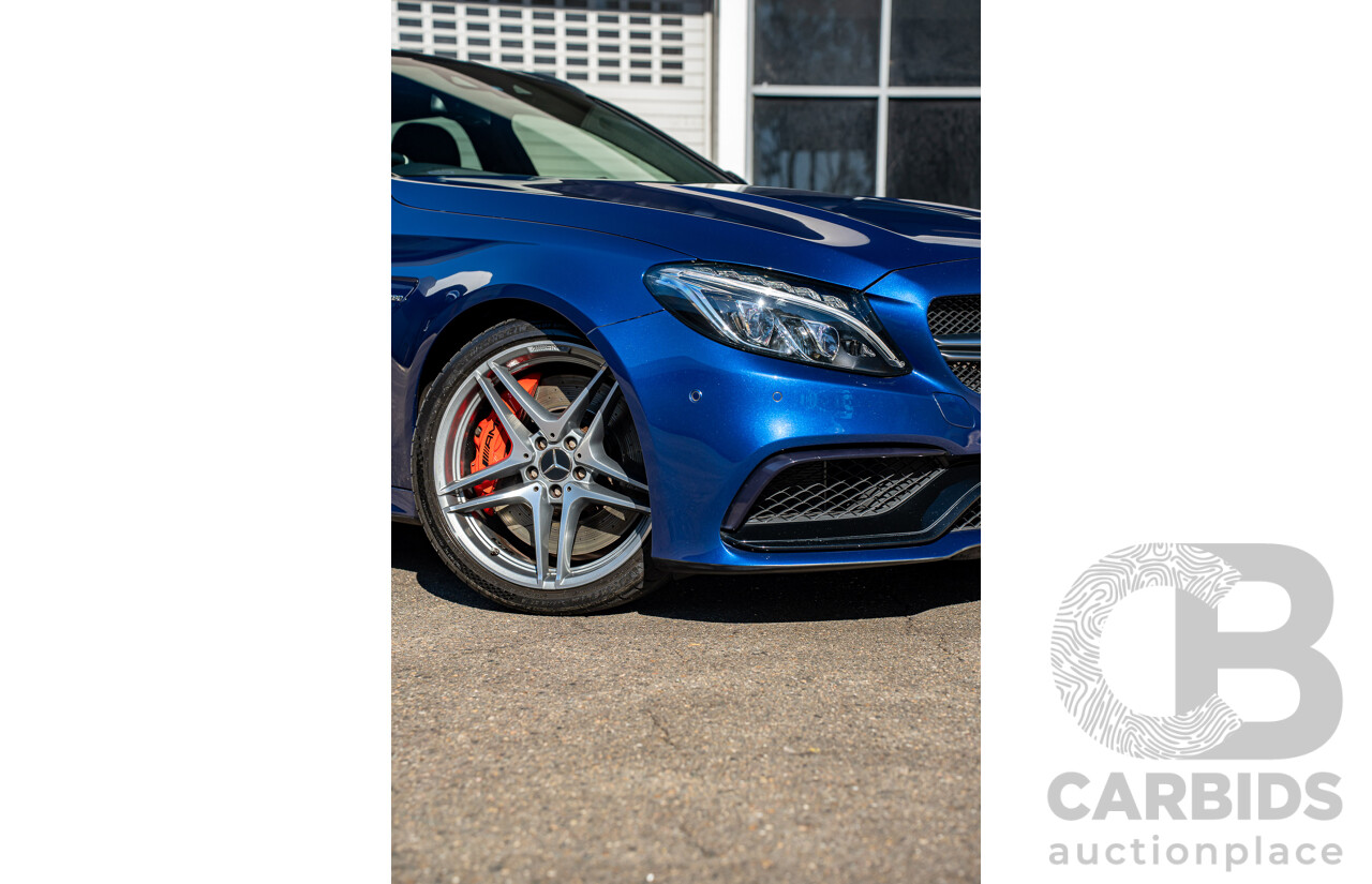 7/2015 Mercedes-Benz C63 AMG S 205 4d Wagon Brilliant Blue Metallic Twin Turbo V8 4.0L