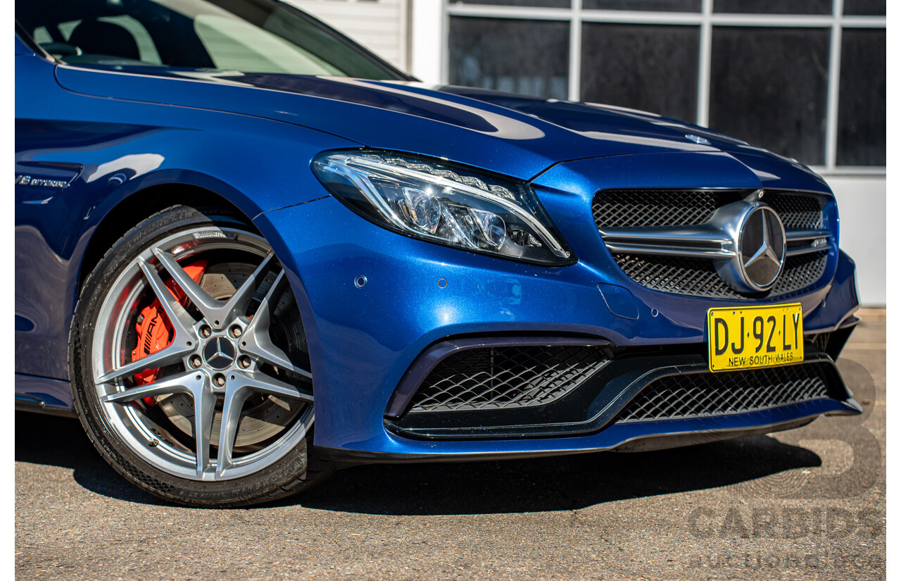 7/2015 Mercedes-Benz C63 AMG S 205 4d Wagon Brilliant Blue Metallic Twin Turbo V8 4.0L