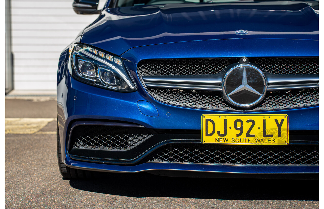 7/2015 Mercedes-Benz C63 AMG S 205 4d Wagon Brilliant Blue Metallic Twin Turbo V8 4.0L