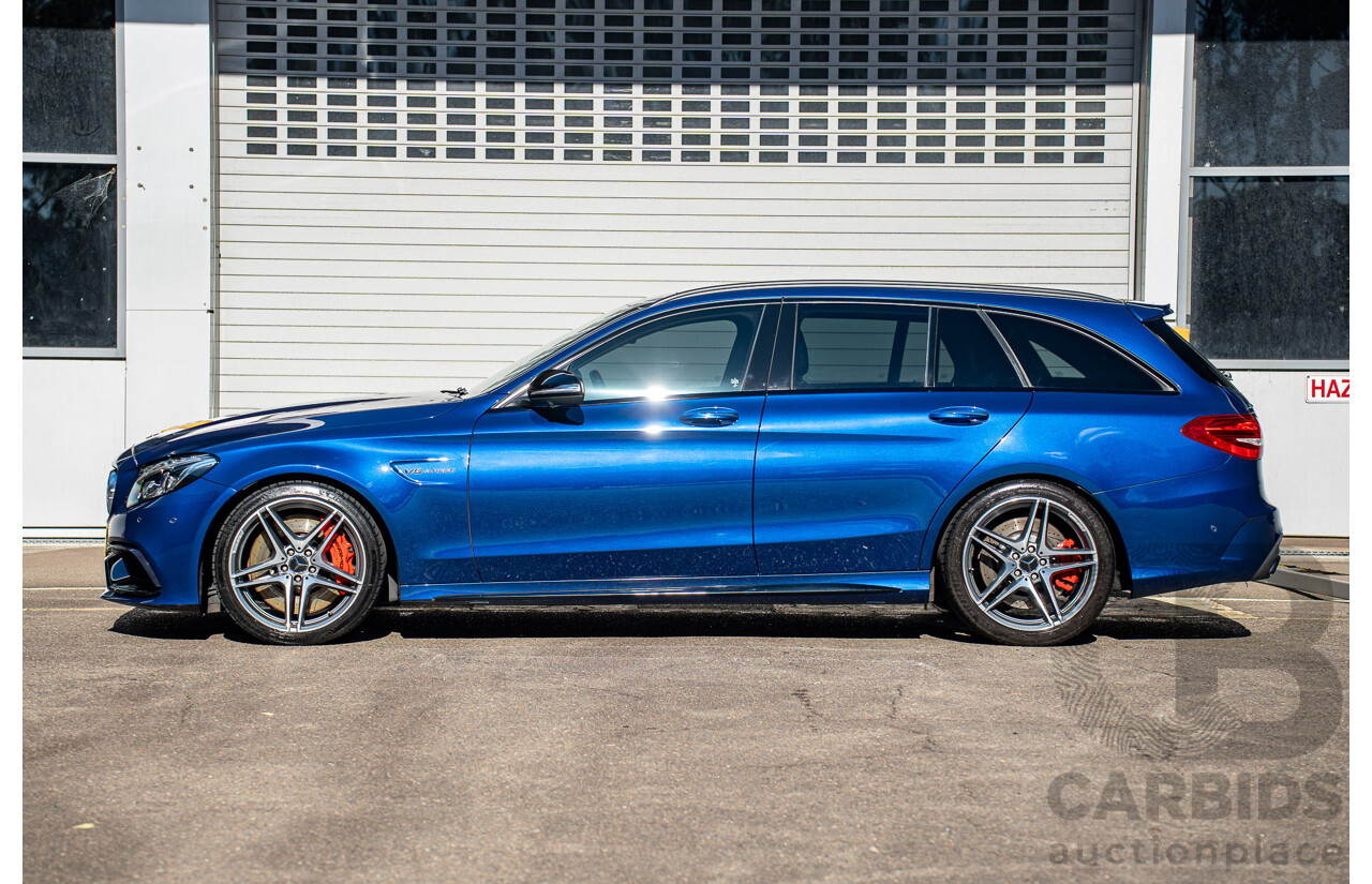 7/2015 Mercedes-Benz C63 AMG S 205 4d Wagon Brilliant Blue Metallic Twin Turbo V8 4.0L