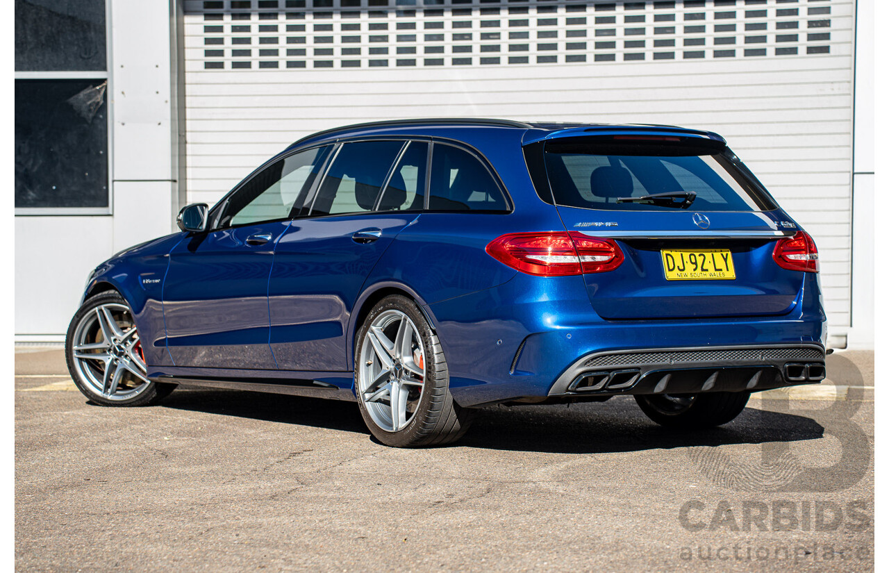 7/2015 Mercedes-Benz C63 AMG S 205 4d Wagon Brilliant Blue Metallic Twin Turbo V8 4.0L