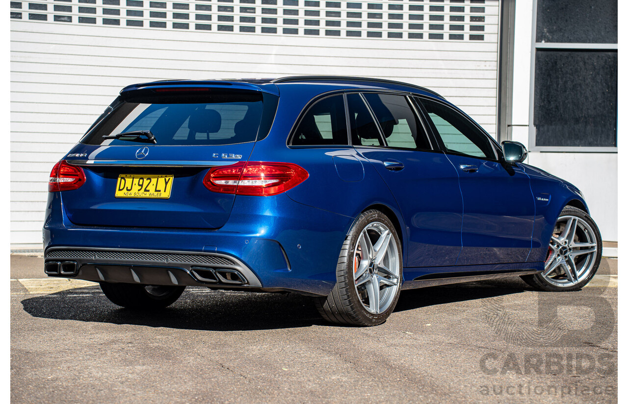 7/2015 Mercedes-Benz C63 AMG S 205 4d Wagon Brilliant Blue Metallic Twin Turbo V8 4.0L
