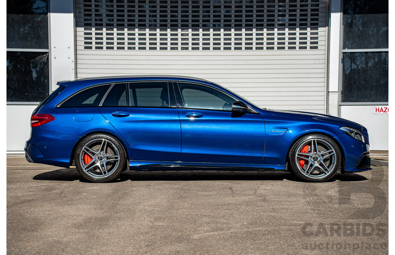 7/2015 Mercedes-Benz C63 AMG S 205 4d Wagon Brilliant Blue Metallic Twin Turbo V8 4.0L