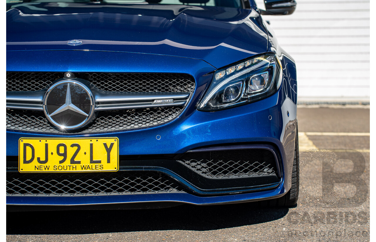 7/2015 Mercedes-Benz C63 AMG S 205 4d Wagon Brilliant Blue Metallic Twin Turbo V8 4.0L