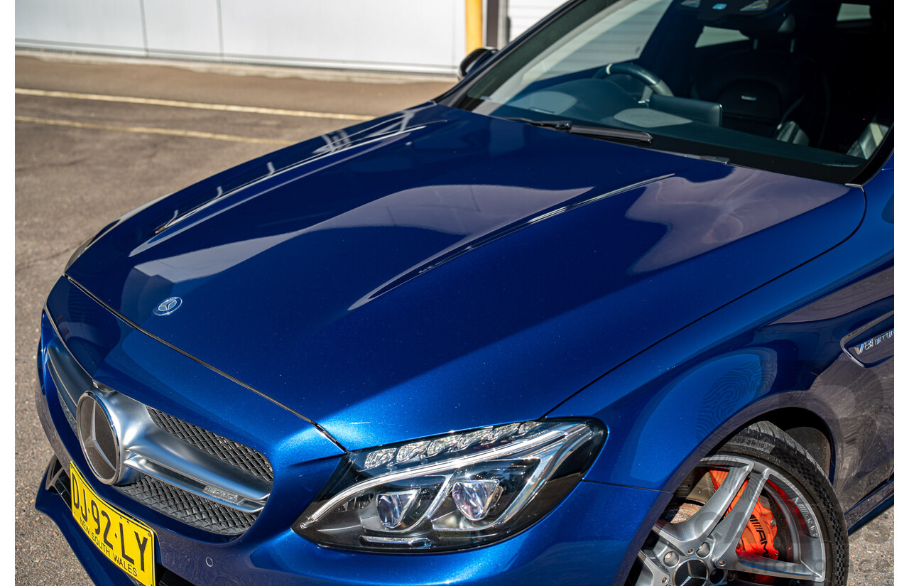 7/2015 Mercedes-Benz C63 AMG S 205 4d Wagon Brilliant Blue Metallic Twin Turbo V8 4.0L