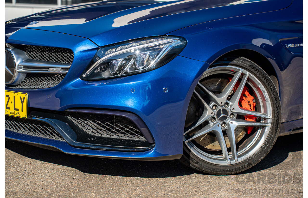 7/2015 Mercedes-Benz C63 AMG S 205 4d Wagon Brilliant Blue Metallic Twin Turbo V8 4.0L
