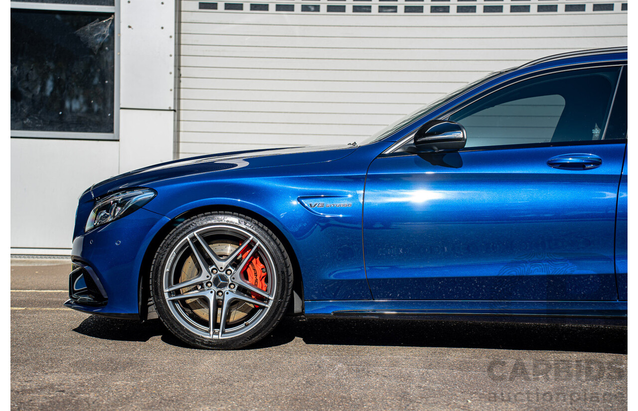 7/2015 Mercedes-Benz C63 AMG S 205 4d Wagon Brilliant Blue Metallic Twin Turbo V8 4.0L