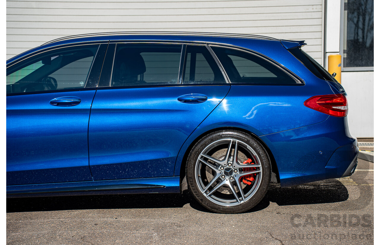 7/2015 Mercedes-Benz C63 AMG S 205 4d Wagon Brilliant Blue Metallic Twin Turbo V8 4.0L
