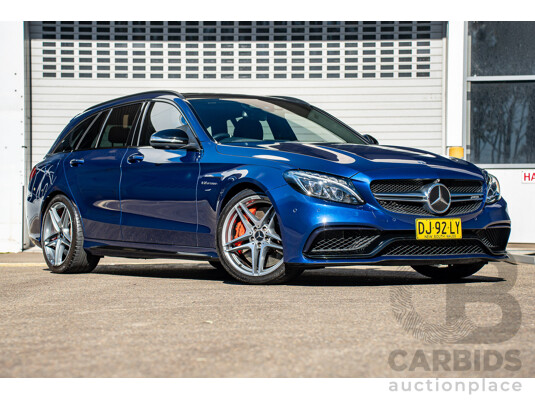 7/2015 Mercedes-Benz C63 AMG S 205 4d Wagon Brilliant Blue Metallic Twin Turbo V8 4.0L