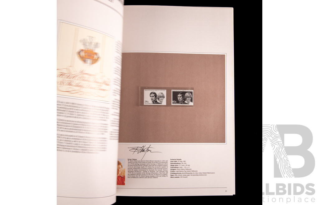 Five Australian Annual Stamp Albums Including 1981, 1984, 1985, 1986, 1987 - Face Value $120