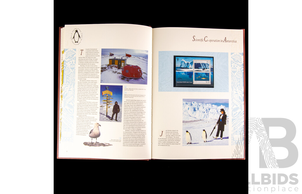 Three Australian Annual Stamp Albums Including 1988, 1989, 1990 - Face Value $114
