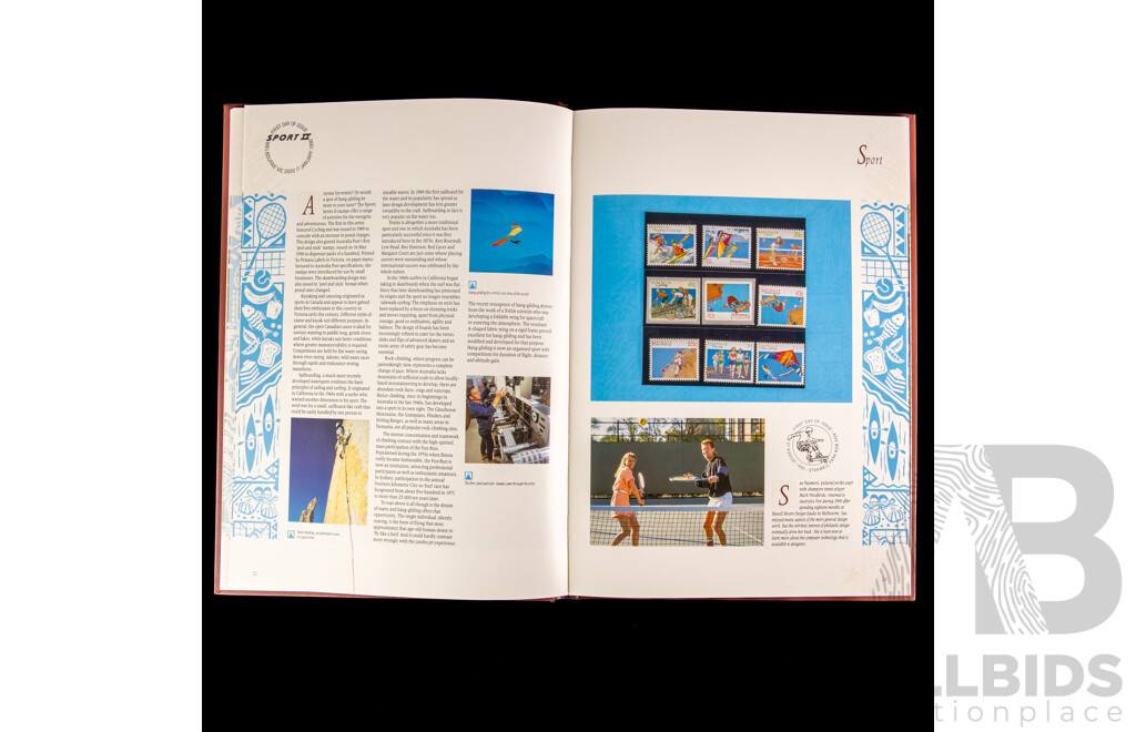 Three Australian Annual Stamp Albums Including 1988, 1989, 1990 - Face Value $114