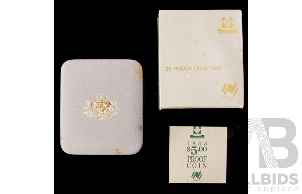 Australian RAM 1988 Proof Five Dollar Coin
