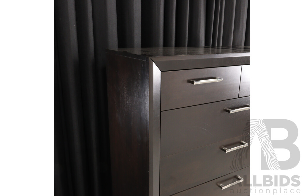 Modern Timber Six Drawer Tall Boy by Dine Art Inc