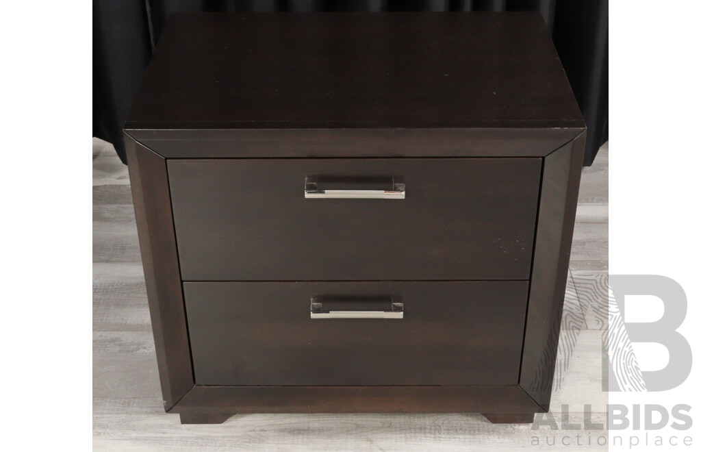 Pair of Timber Two Drawer Bedsoide Chests by Dine Art Inc