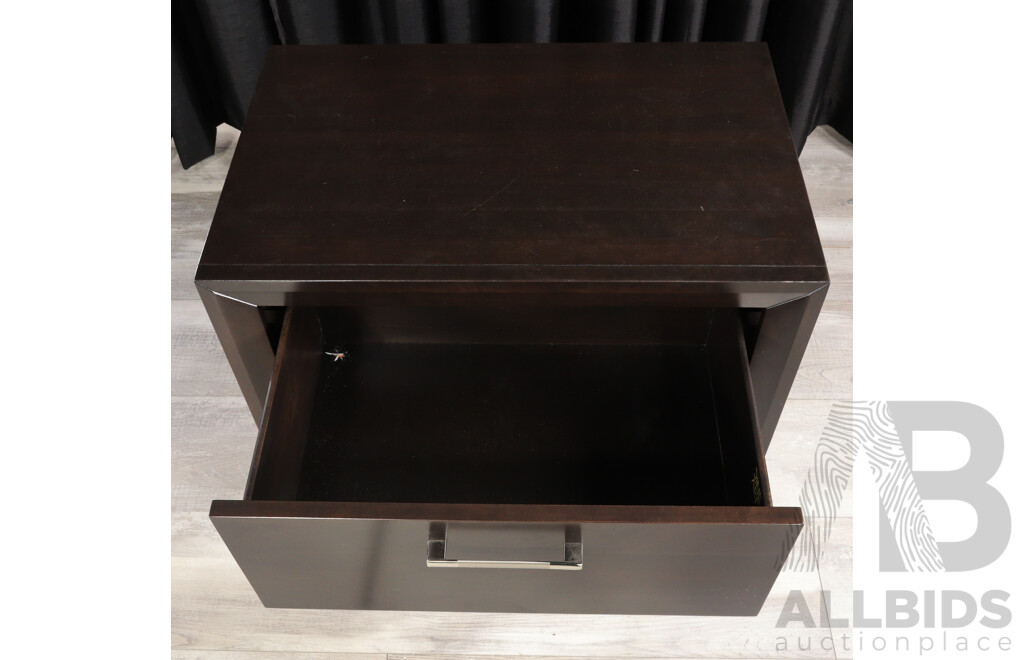 Pair of Timber Two Drawer Bedsoide Chests by Dine Art Inc