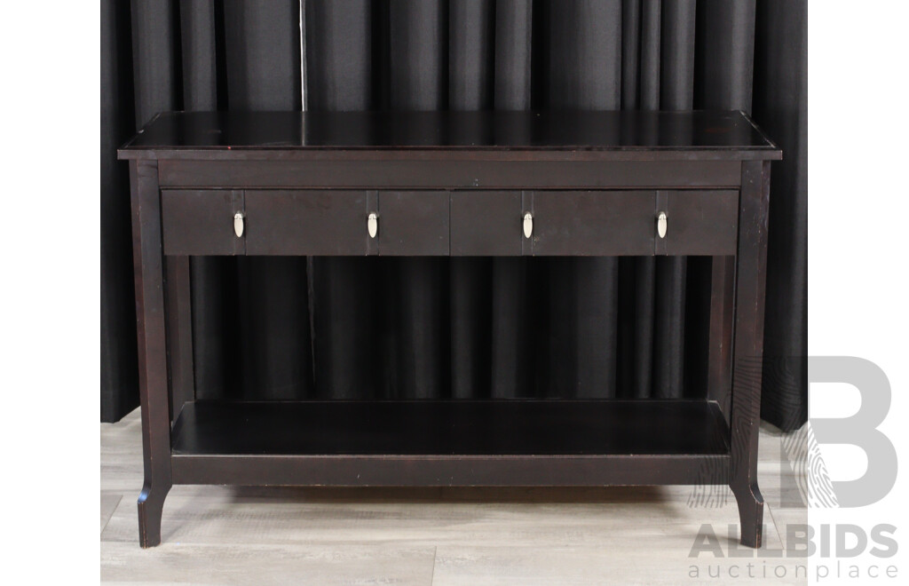 Modern Timber Two Drawer Hall Table by Villageois Furniture
