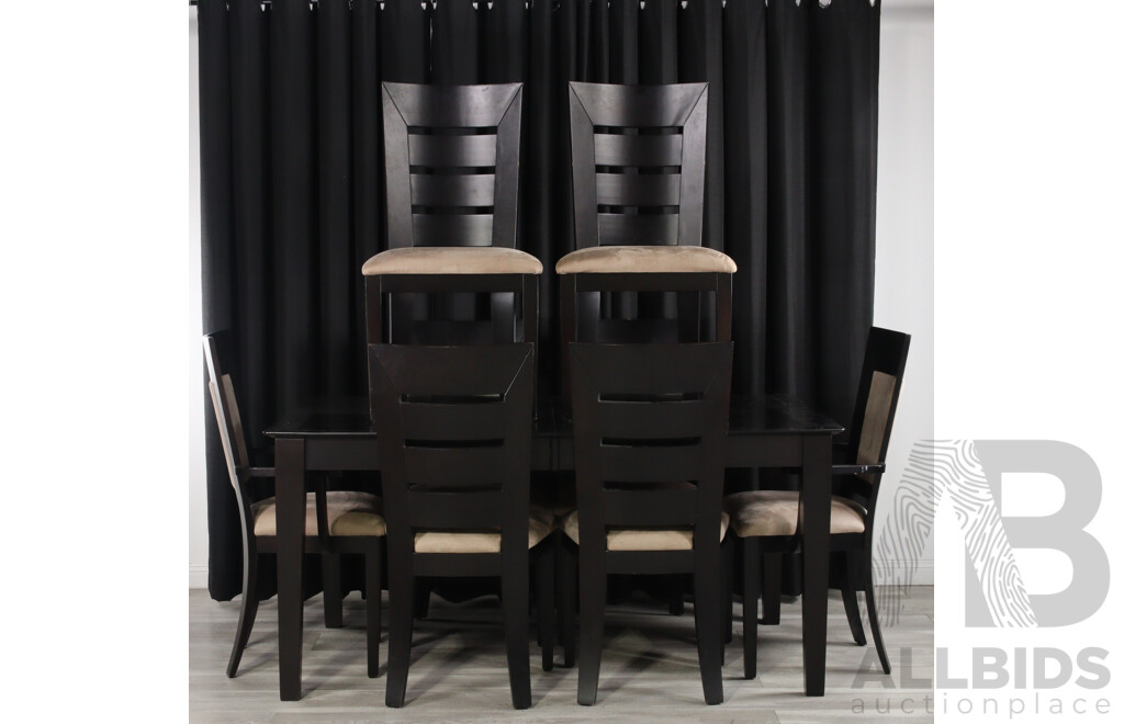 Modern Painted Timber Nine Piece Dining Suite