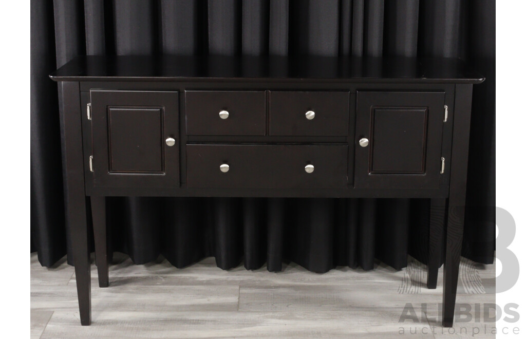 Elevated Timber Two Door Hall Table with Two Drawers by Villageois Furniture