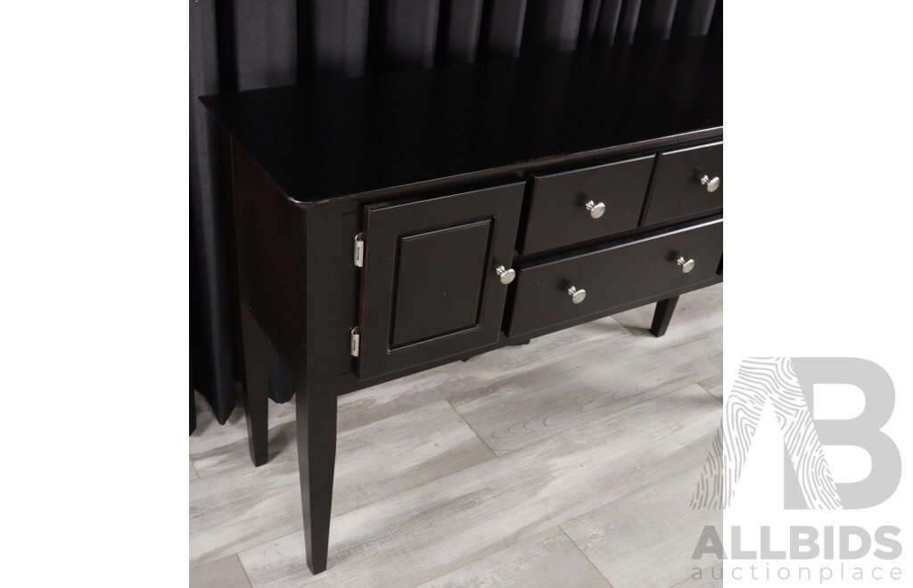 Elevated Timber Two Door Hall Table with Two Drawers by Villageois Furniture