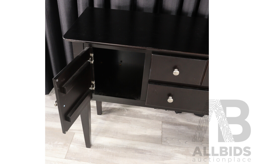 Elevated Timber Two Door Hall Table with Two Drawers by Villageois Furniture