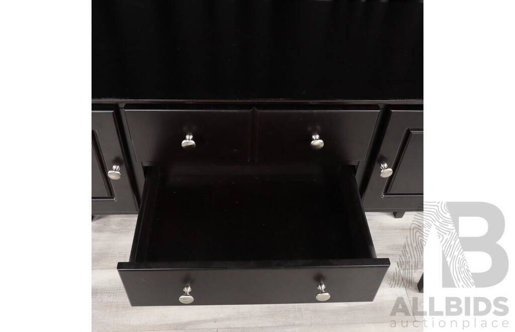 Elevated Timber Two Door Hall Table with Two Drawers by Villageois Furniture
