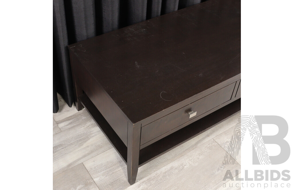 Painted Modern Two Drawer Coffee Table by Dine Art Inc