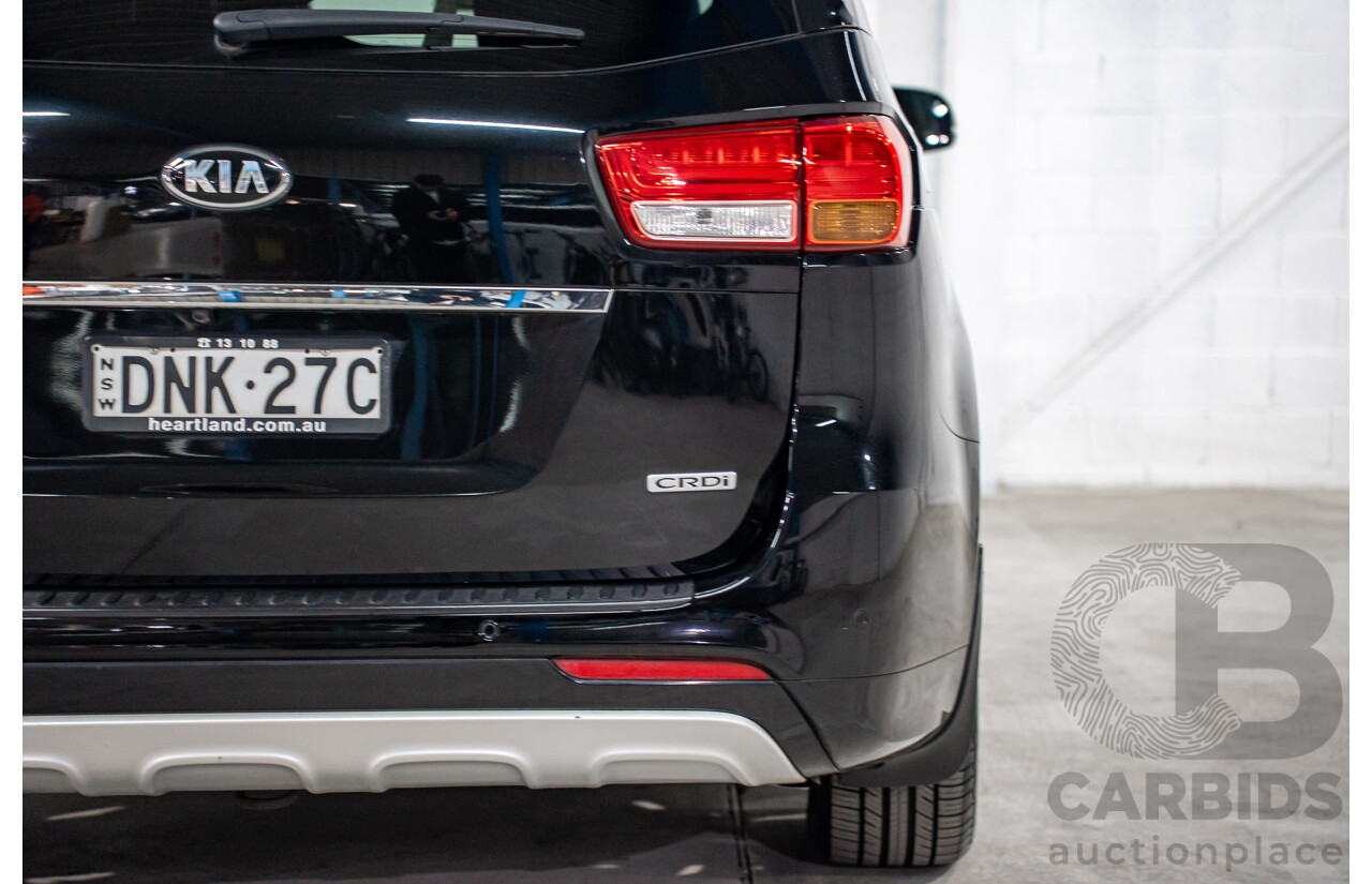 06/2017 Kia Carnival Platinum (FWD) YP MY18 4d Wagon Aurora Black Pearl Turbo Diesel 2.2L