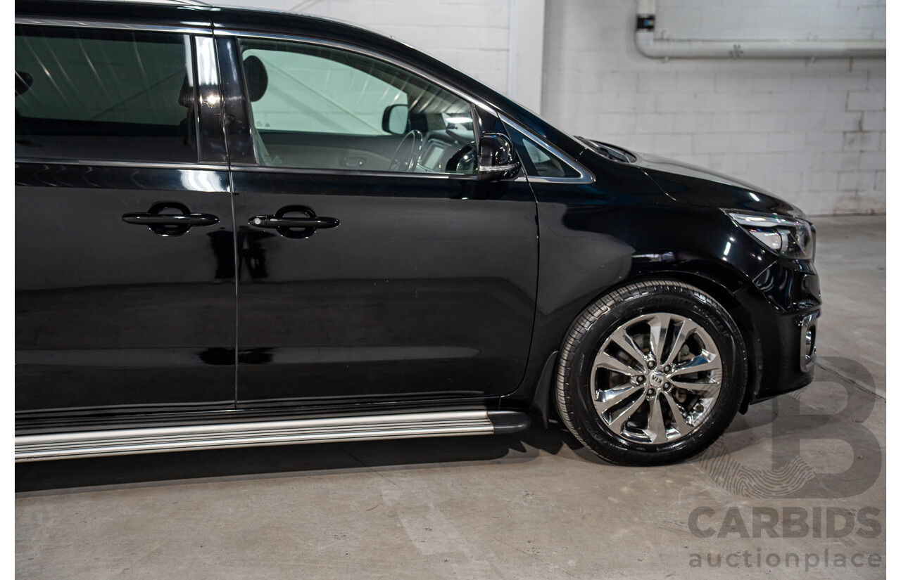 06/2017 Kia Carnival Platinum (FWD) YP MY18 4d Wagon Aurora Black Pearl Turbo Diesel 2.2L