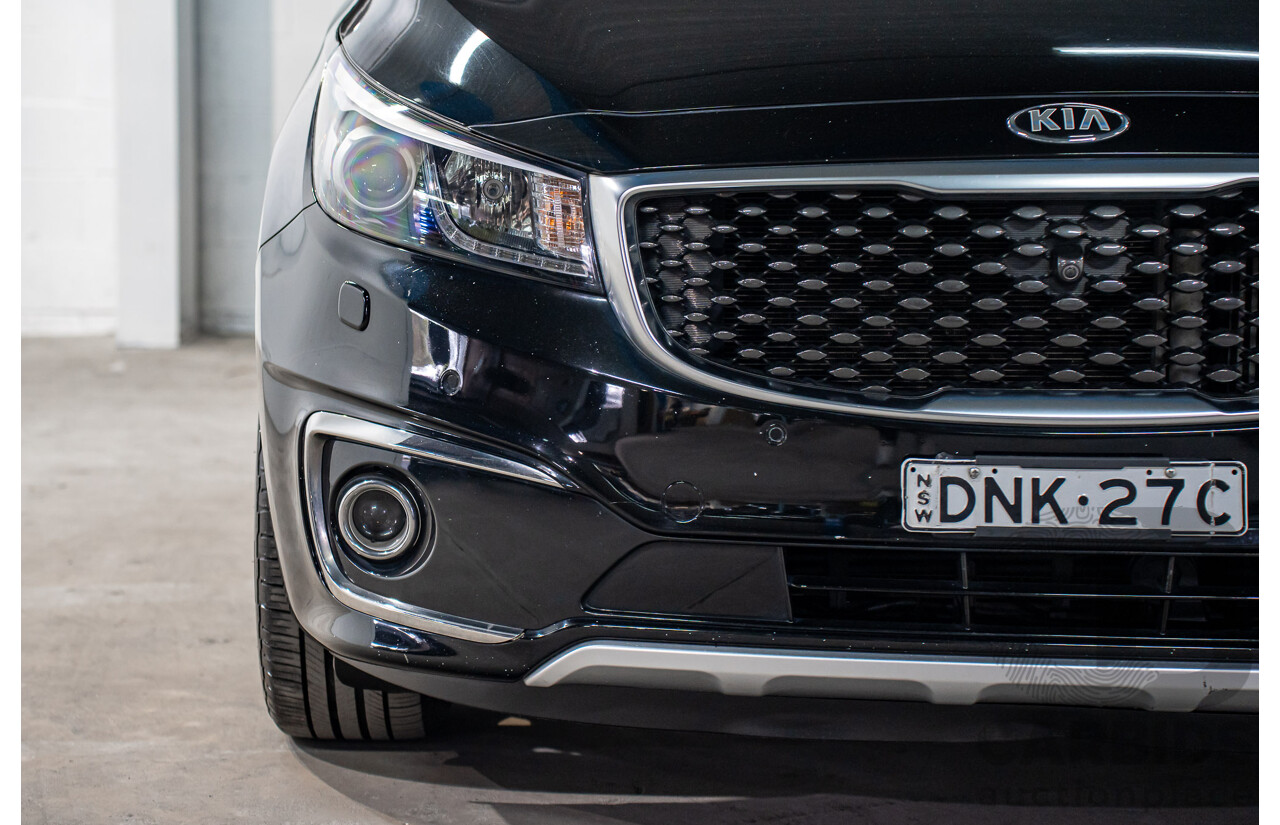 06/2017 Kia Carnival Platinum (FWD) YP MY18 4d Wagon Aurora Black Pearl Turbo Diesel 2.2L