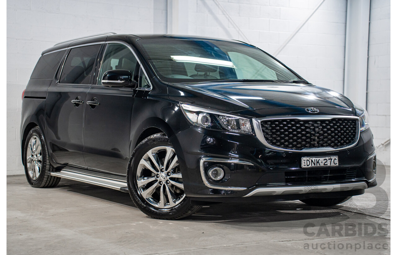 06/2017 Kia Carnival Platinum (FWD) YP MY18 4d Wagon Aurora Black Pearl Turbo Diesel 2.2L