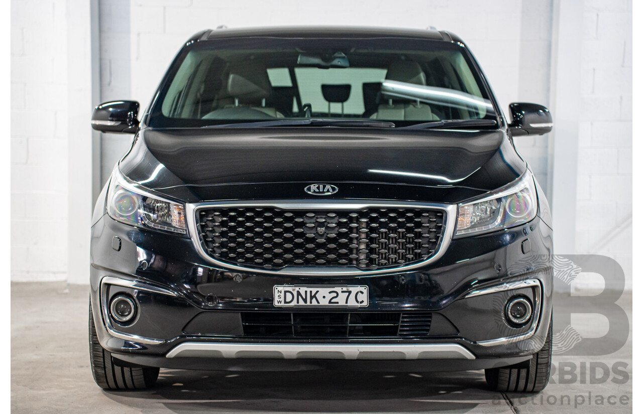 06/2017 Kia Carnival Platinum (FWD) YP MY18 4d Wagon Aurora Black Pearl Turbo Diesel 2.2L