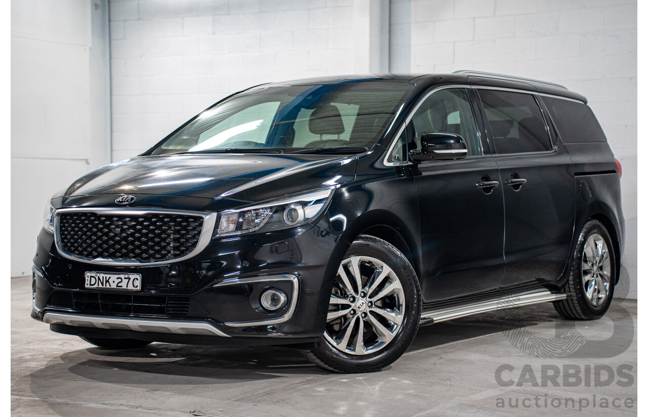 06/2017 Kia Carnival Platinum (FWD) YP MY18 4d Wagon Aurora Black Pearl Turbo Diesel 2.2L
