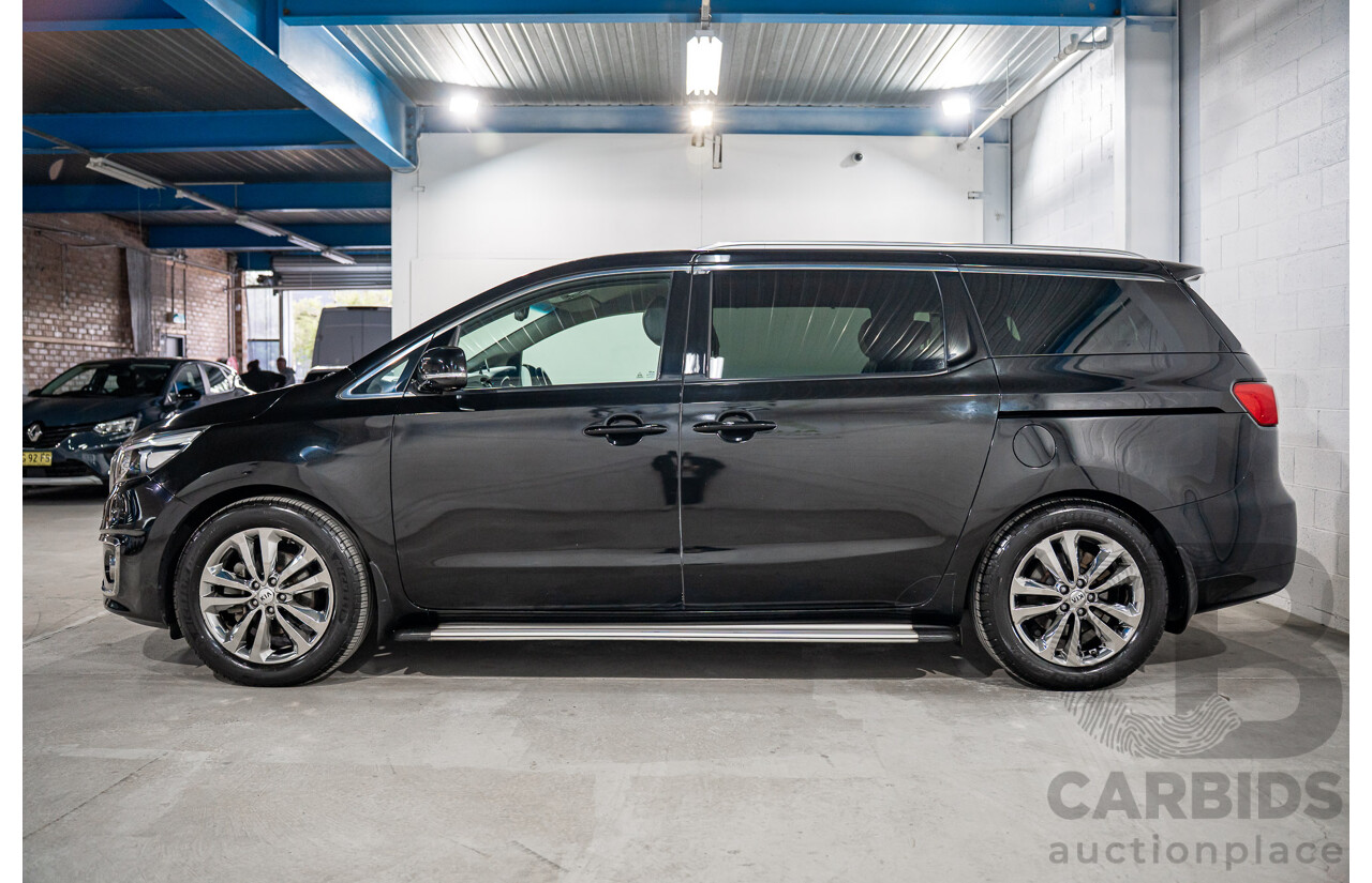 06/2017 Kia Carnival Platinum (FWD) YP MY18 4d Wagon Aurora Black Pearl Turbo Diesel 2.2L