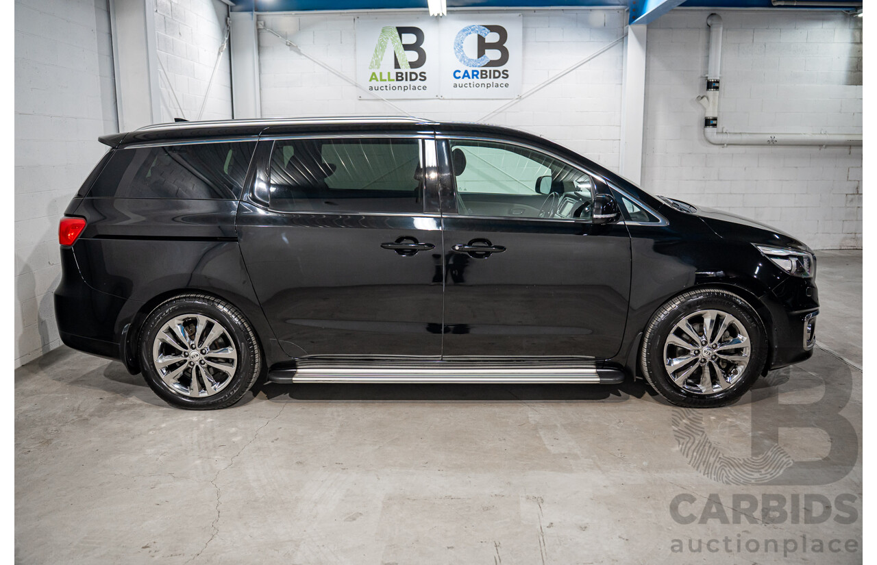 06/2017 Kia Carnival Platinum (FWD) YP MY18 4d Wagon Aurora Black Pearl Turbo Diesel 2.2L