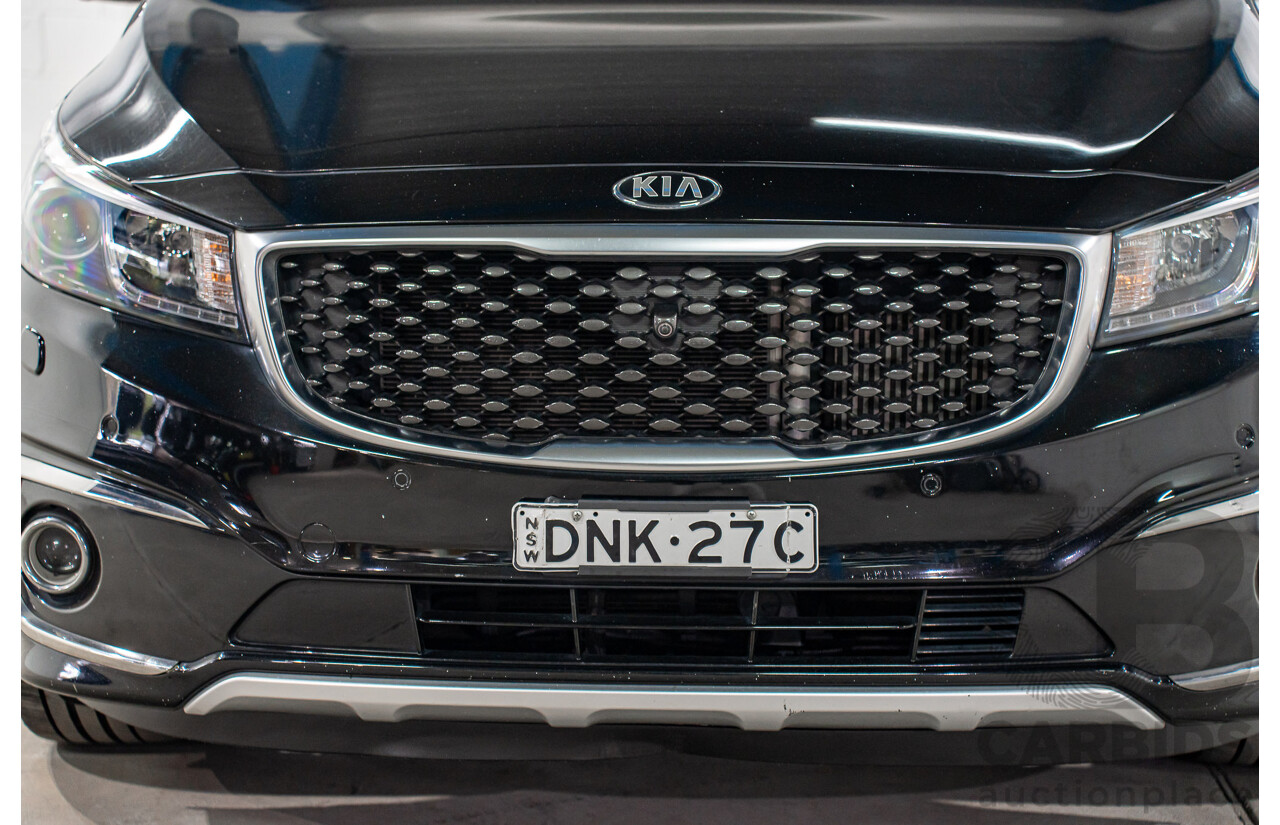 06/2017 Kia Carnival Platinum (FWD) YP MY18 4d Wagon Aurora Black Pearl Turbo Diesel 2.2L