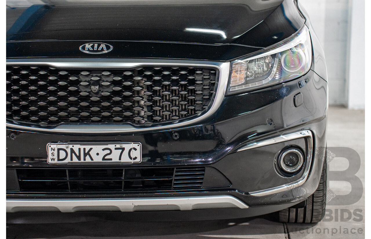 06/2017 Kia Carnival Platinum (FWD) YP MY18 4d Wagon Aurora Black Pearl Turbo Diesel 2.2L