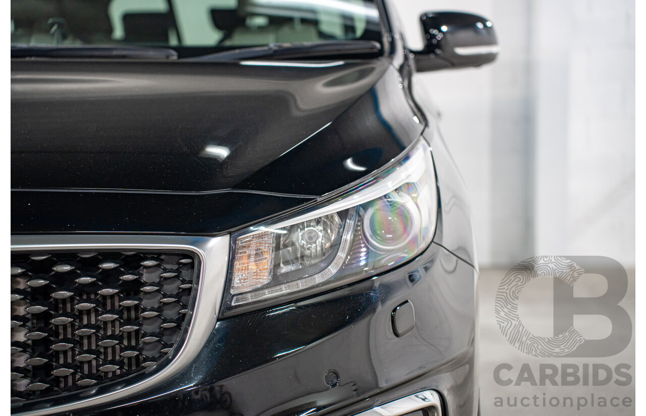 06/2017 Kia Carnival Platinum (FWD) YP MY18 4d Wagon Aurora Black Pearl Turbo Diesel 2.2L