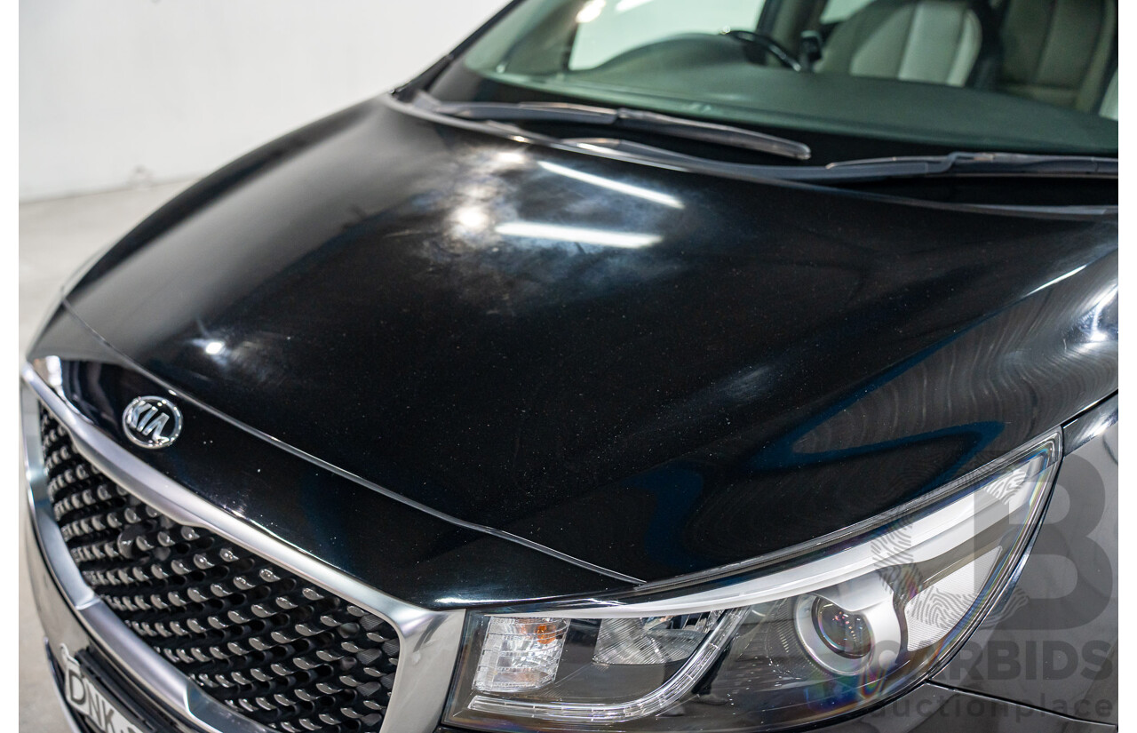 06/2017 Kia Carnival Platinum (FWD) YP MY18 4d Wagon Aurora Black Pearl Turbo Diesel 2.2L