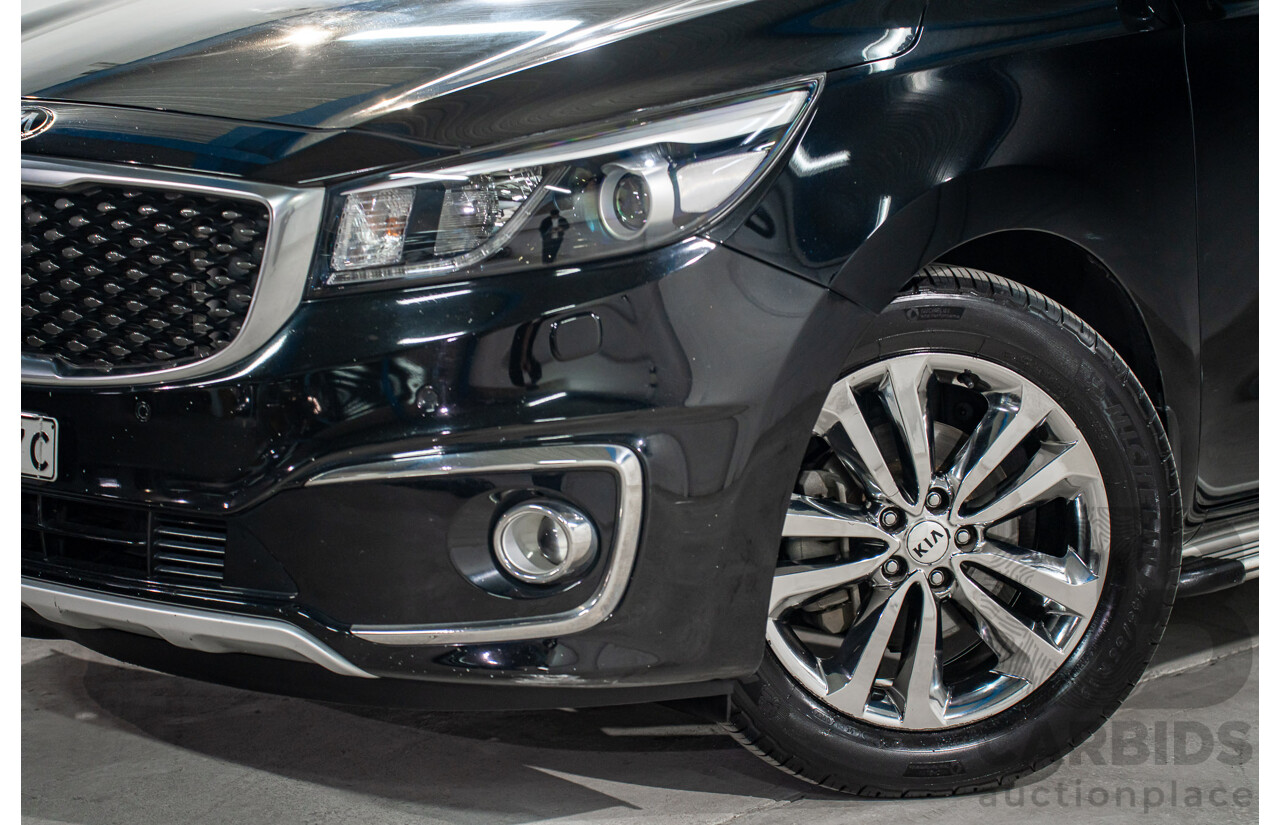 06/2017 Kia Carnival Platinum (FWD) YP MY18 4d Wagon Aurora Black Pearl Turbo Diesel 2.2L