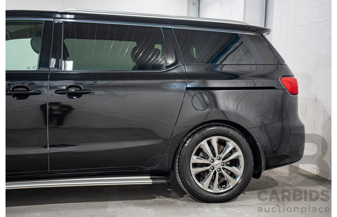 06/2017 Kia Carnival Platinum (FWD) YP MY18 4d Wagon Aurora Black Pearl Turbo Diesel 2.2L