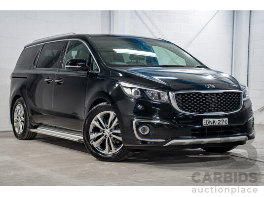 06/2017 Kia Carnival Platinum (FWD) YP MY18 4d Wagon Aurora Black Pearl Turbo Diesel 2.2L